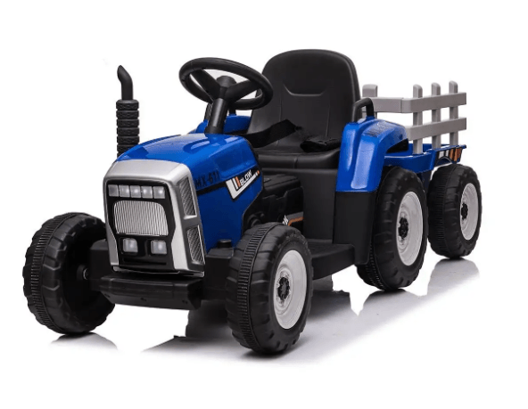 12 V LICENSED ELECTRIC TRACTOR HOLLAND T7 KIDS RIDE ON CAR BLUE